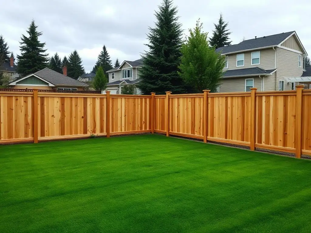 Cedar Privacy fence example