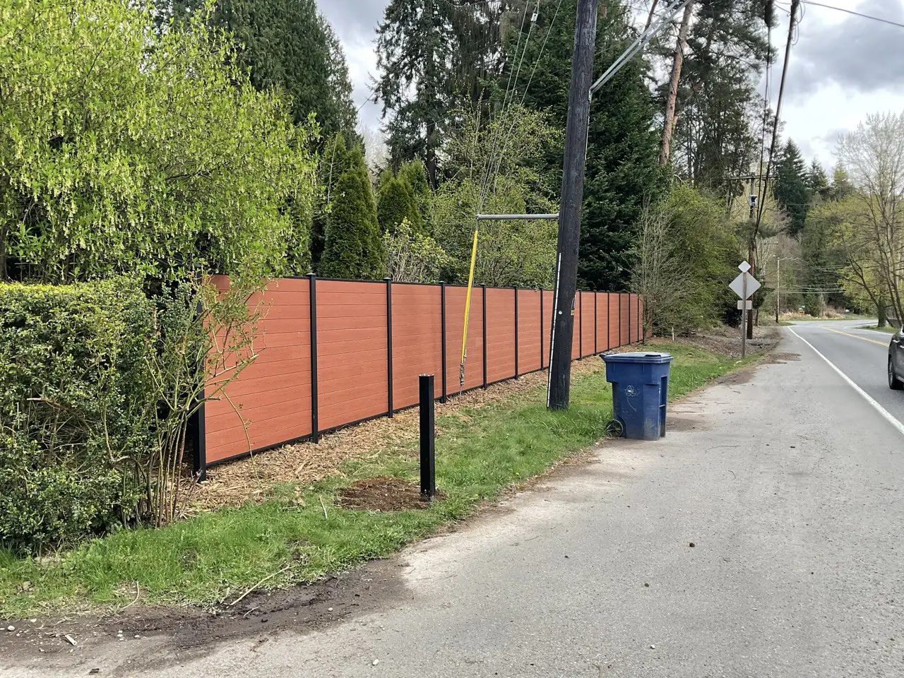 Brown Composite Privacy Fence