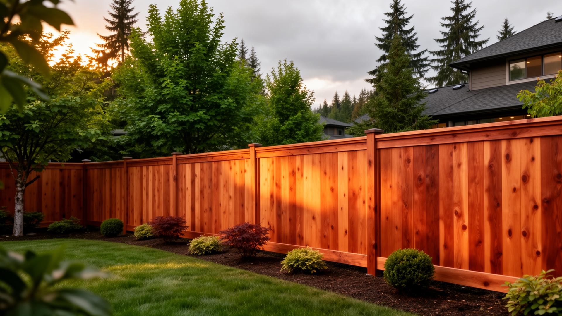 Premium cedar fence installation in Western Washington
